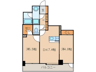 ボヌール都立大学壱番館の物件間取画像